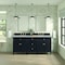 James Martin Vanities 72'' Double Vanity, Black Onyx w/ 3 CM Eternal Jasmine Pearl Quartz Top 424-V72-BKO-3EJP - alternate 3